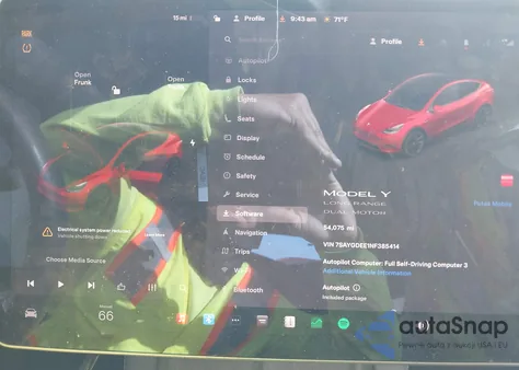 2022 Tesla Model Y Long Range Dual Motor All-Wheel Drive from USA, damaged, VIN 7SAYGDEE1NF385414